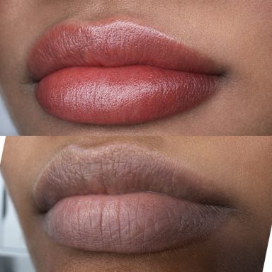 Lip Neutralisation Result Birmingham – ZeZe Beauty Art Corrective lip neutralisation for dark or uneven lips, before and after semi-permanent makeup, Birmingham