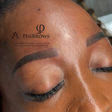 Powder Brows Result Birmingham – ZeZe Beauty Art Soft, shaded powder brows for all skin types, before and after treatment, semi-permanent makeup in Birmingham