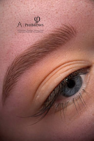 Combo Brows Transformation Birmingham – ZeZe Beauty Art Combination of microblading and shading for brows, creating texture and definition, Birmingham PMU results